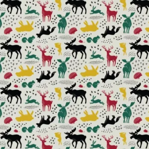 Hudson Animals Cream 72101-02 By Camelot Fabrics