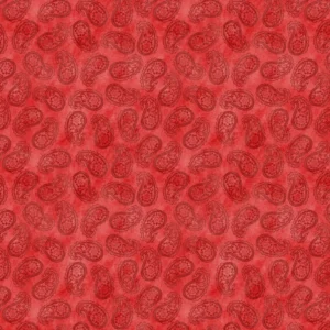 Savor the Gnoment Red Paisley 39723 333 By Wilmington Prints