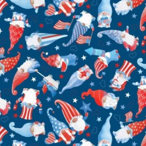 All American Gnomes Blue 12725-55 By Benartex Fabrics