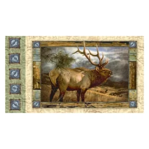 Wild Elk Large Elk Panel 28016-E by QT Fabrics