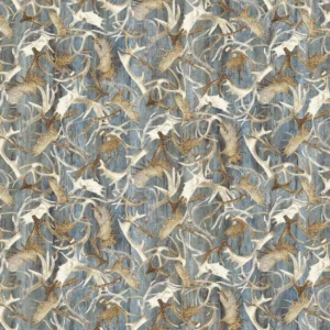 Timberland Trail Flannels Antlers Mid Teal Multi F25009-66 By Northcott Fabrics