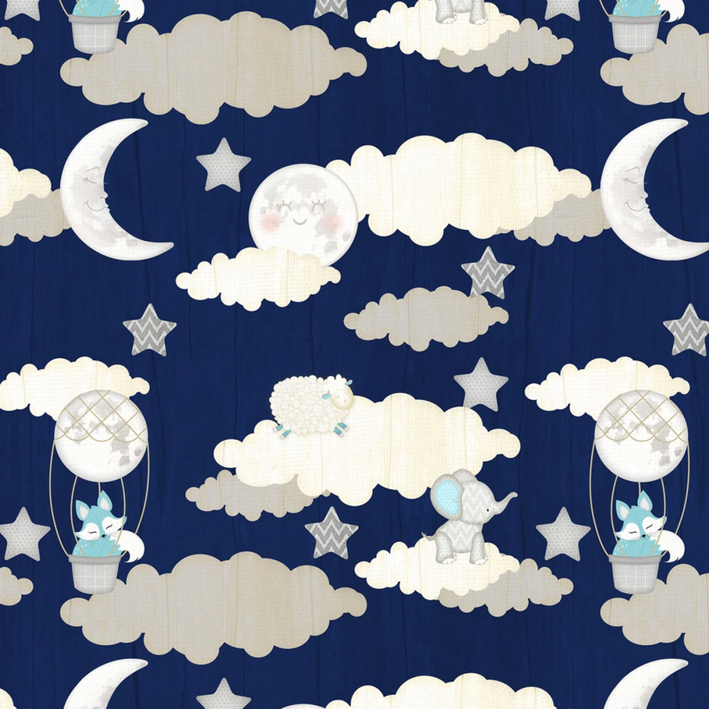 All Our Stars Navy Scenic 82579-419 By Wilmington Prints - The Quilt Shack