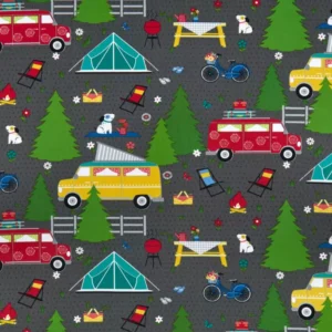 Adventure Time Camping Scenic Gray 3007 68534 973 By Wilmington Prints