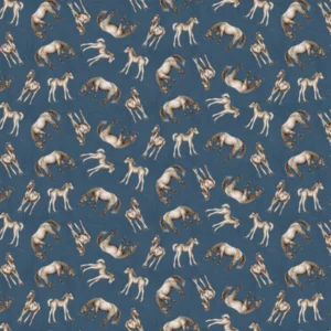 Cottonwood Stables Blue Horses 3062-77 By Henry Glass