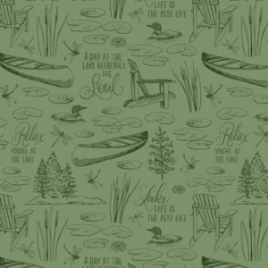 Lakefront Toile Green 3017 27684 777 By Wilmington Prints