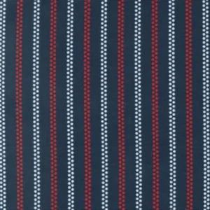 American Gatherings II Dotted Stripes Navy 49244-14 By Moda Fabrics