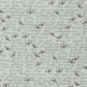 Honey Lavender Kind Words And Words Bees Dove Grey 56084-15 By Moda Fabrics