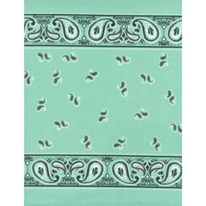 Ponderosa 16″ Classic Retro Aqua Bandana 920-303 By Moda Fabrics