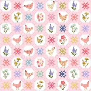 Prairie Sisters Homestead Quilted Countryside Pink PH23416 By Poppie Cotton