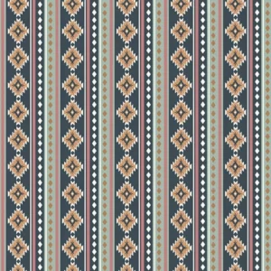 Beneath the Western Sky Border Stripe Dark Navy C11193-NAVY by Riley Blake Designs