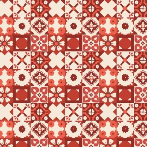 Wild Rose Tiles Red C14044-RED By Riley Blake Designs