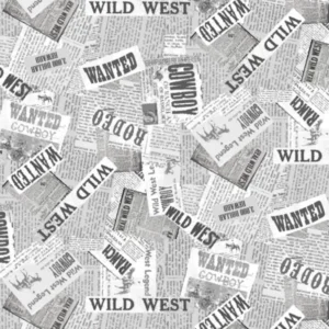 Desert Cowboy Cream Newspaper 52457D-9 By Windham Fabrics