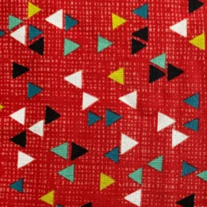 Into The Woods Red Triangles 4545-88 By Studio E Fabrics