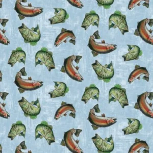 Lake Adventure Tossed Fish Blue 90516 471 By Wilmington Prints