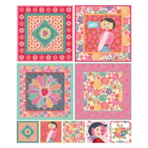 Calico Cowgirls Bandana Panel Multi CW24832 By Poppie Cotton