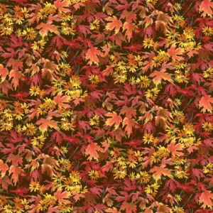 Autumn Retreat Tossed Leaves Harvest Brown ARET 5580 ZZ By P&B Textiles