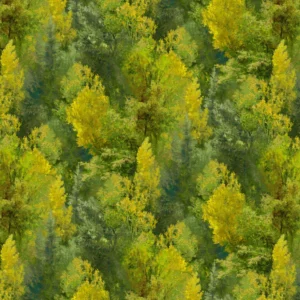 Autumn Retreat Tree Texture Harvest Green ARET 5579 G By P&B Textiles