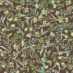 Farm View Allover Leaves Brown FVIE 5574 Z By P&B Textiles