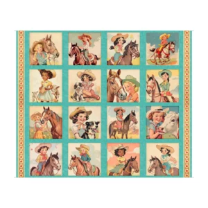 Hey Cowgirl Cowgirl Picture Patch Jade 30365-Q By QT Fabrics