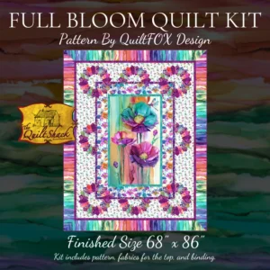 Full Bloom By QuiltFOX Design with Dragonfly Dance By Northcott Fabrics