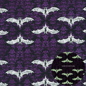 Lights Out! Bats Midnight Purple SRK-22463-460 By Robert Kaufman