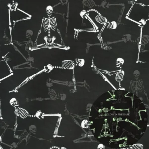 Lights Out! Yoga Skeletons Nightfall SRK-21728-231 By Robert Kaufman