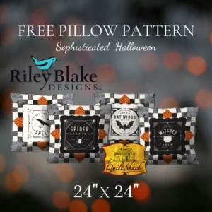 Sophisticated Halloween Pillow Panel Free Download Pattern By Riley Blake Designs