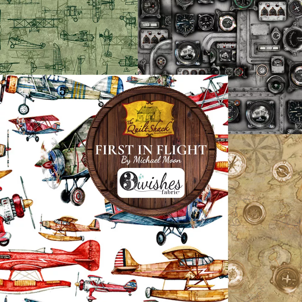 First In Flight by Michael Moon for 3 Wishes Fabric