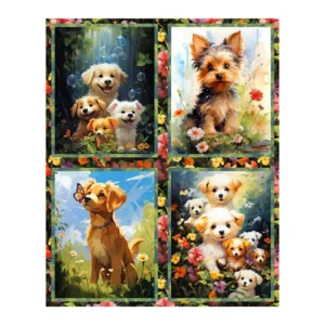 Fur-Ever Friends 36in Panel Multi 22974-PNL-CTN-D by 3 Wishes Fabrics