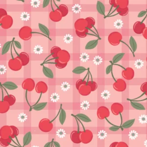 Highland Hazel Cherries Jubilee 22986-PNK-CTN-D By 3 Wishes Fabrics