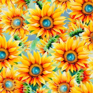 Hummingbird Bouquet Sunflower Jewels Yellow 22957-YLW-CTN-D by 3 Wishes Fabrics