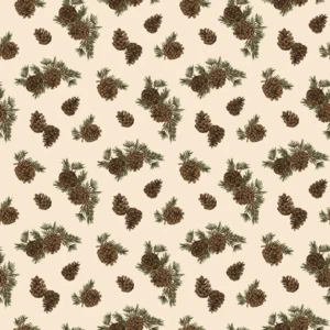 Pine Grove Pinecones Putty C15933-PUTTY By Riley Blake Designs