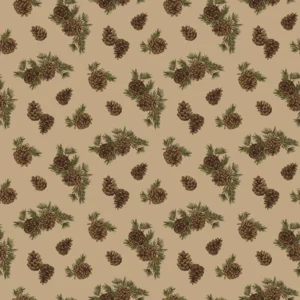 Pine Grove Pinecones Tan C15933-TAN By Riley Blake Designs