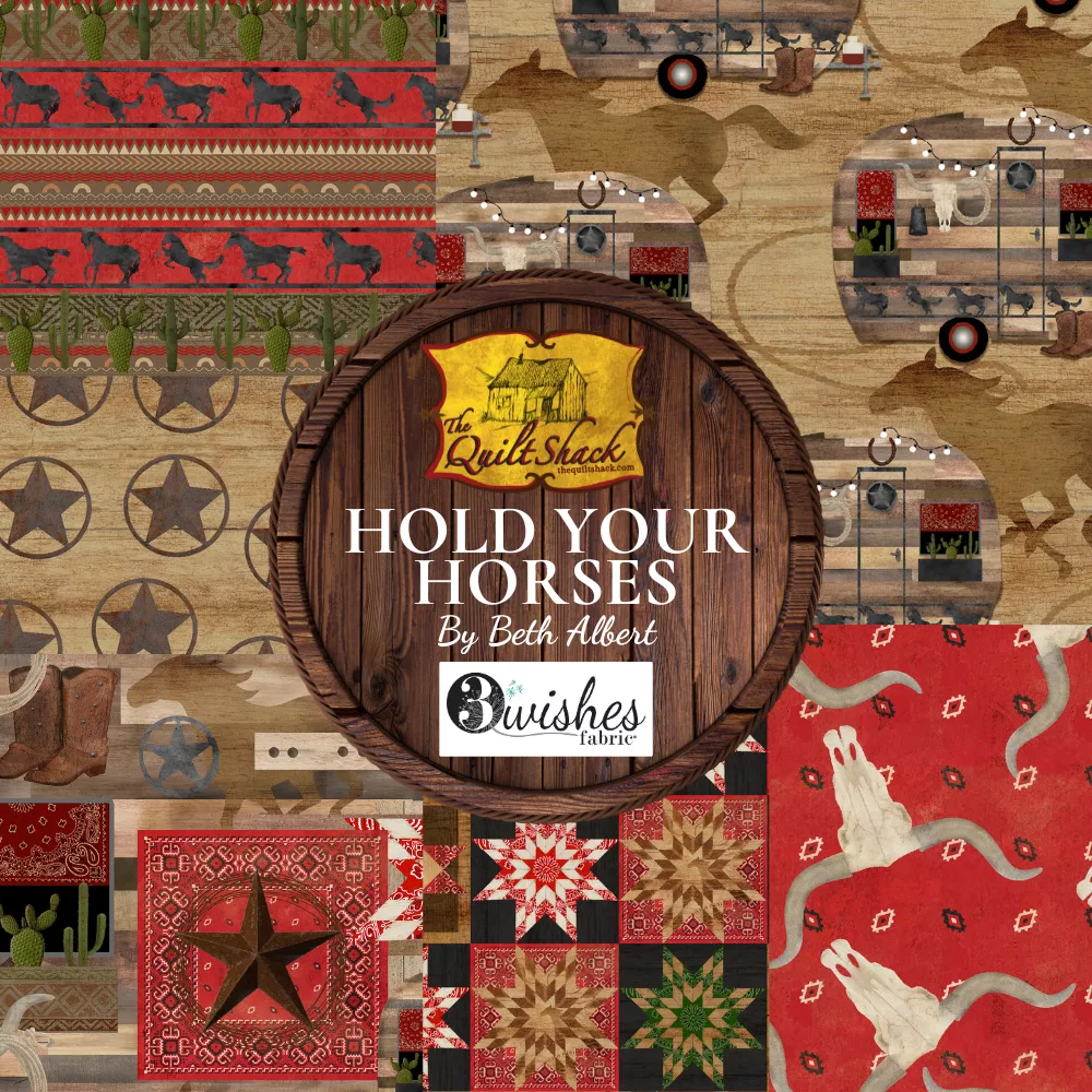 Hold Your Horses By Beth Albert for 3 Wishes Fabric
