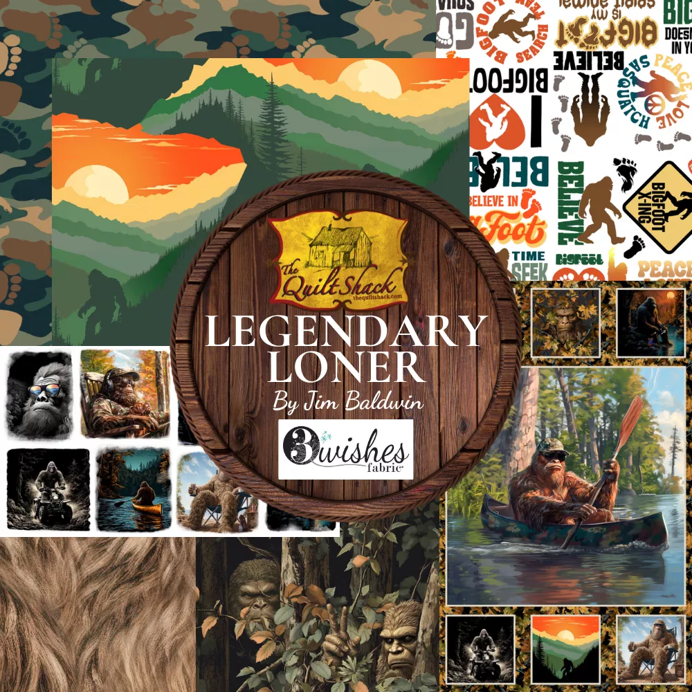 Legendary Loner By Jim Baldwin For 3 Wishes Fabric