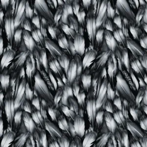 Strokes of the Wild Feathers Grey 21231201-03 By Camelot Fabrics