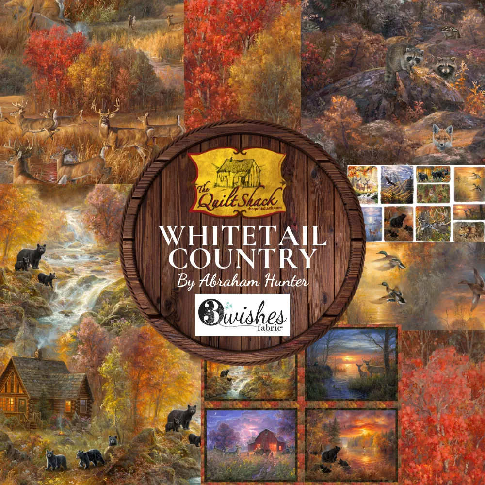 Whitetail Country by Abraham Hunter for 3 Wishes Fabric