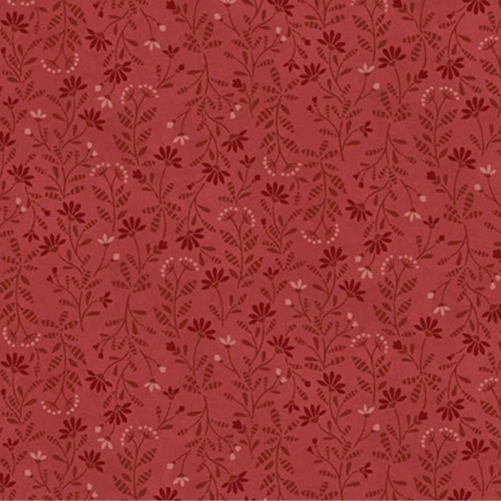 Flossie's Flowers Calicos Red 3371-88 By Henry Glass Fabrics