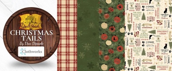 Christmas Tails By Clothworks Fabrics