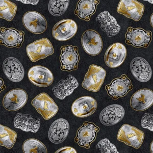 Spurs & Spirit Belt Buckles Black 4522-99 By Blank Quilting