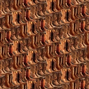 Spurs & Spirit Cowboy Boots Brown 4523-39 By Blank Quilting